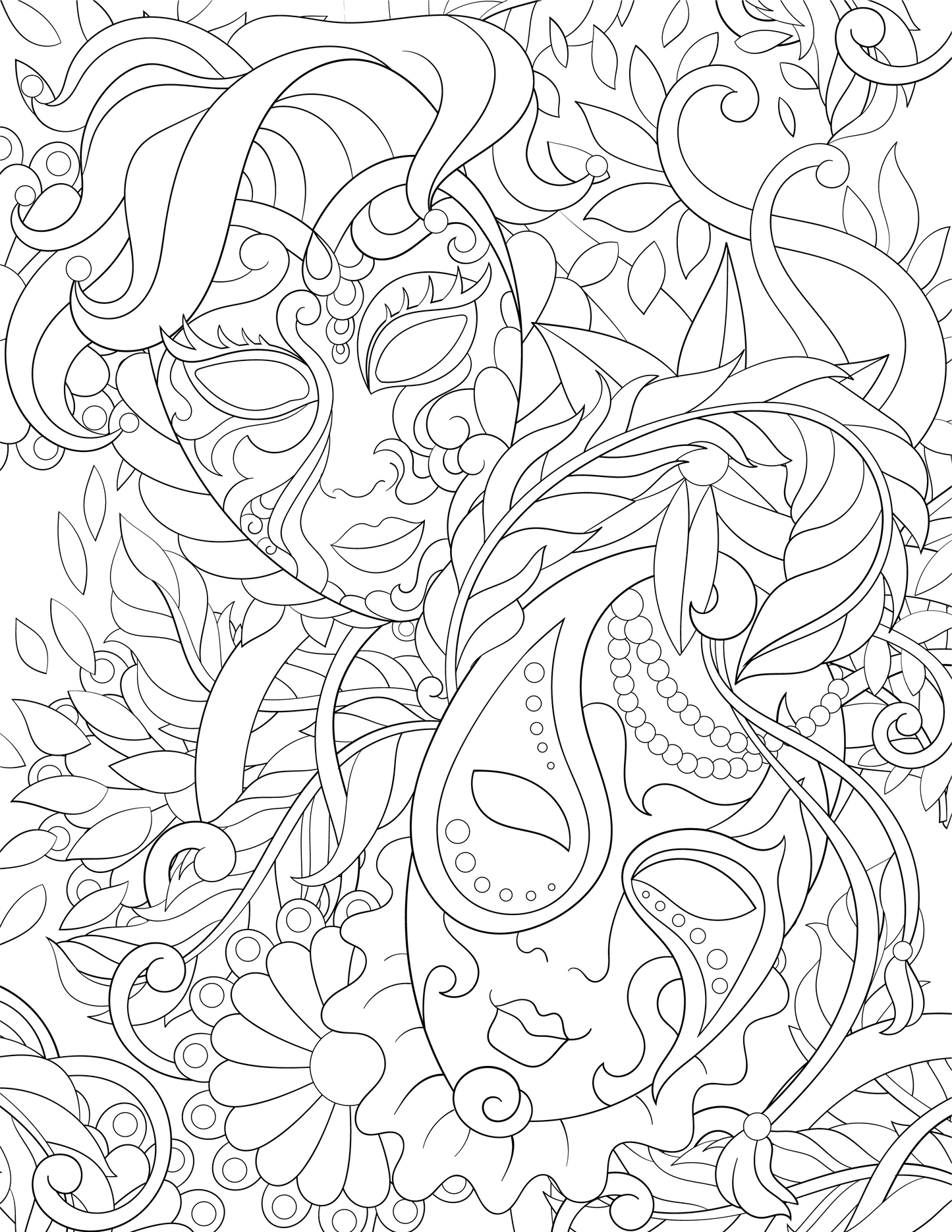 Mardi Gras Party, Literally Hours of Coloring fun