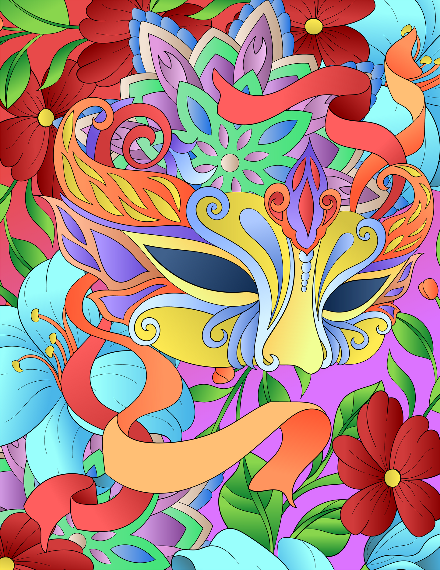 Mardi Gras Party, Literally Hours of Coloring fun