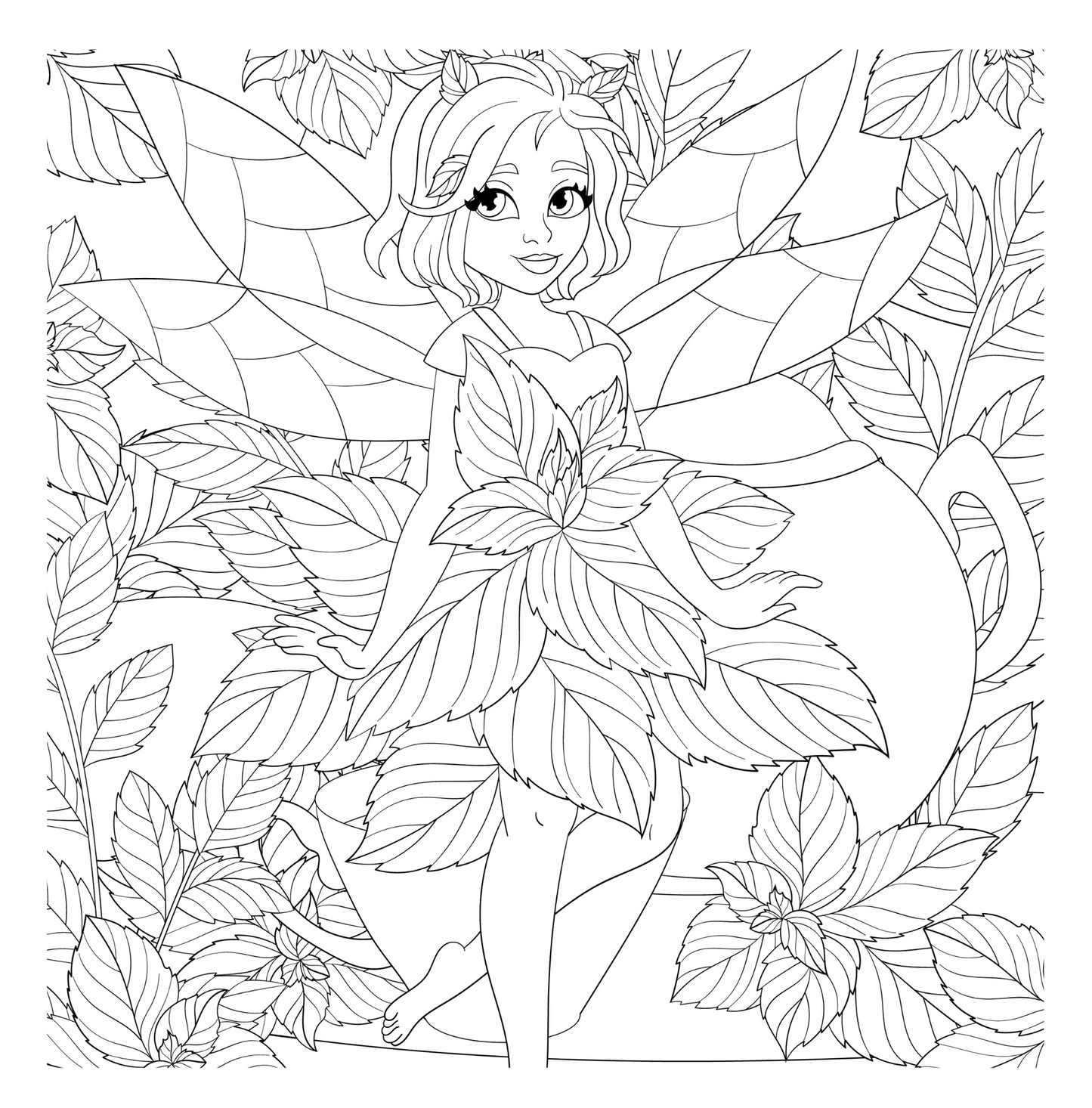 Fairies and Their Herbs, Coloring Fun With Your Herbal Fairies