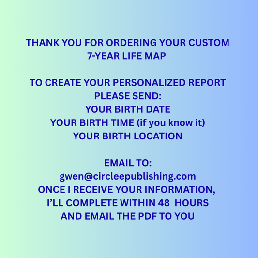 A Personalized  7-Year Phase Life Map, Custom Life Cycle Reading, Future Life Phase, Digital PDF