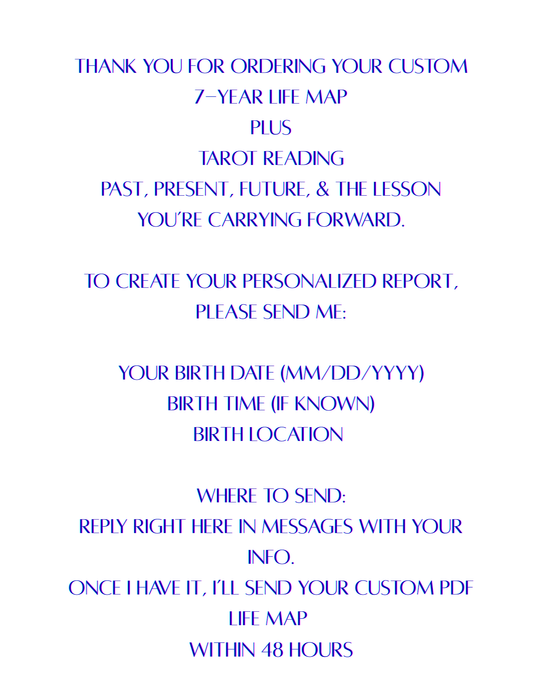 Life Map Plus Tarot  Reading - 4 Cards, Past, Present, Future, & The Lesson Carrying You Forward