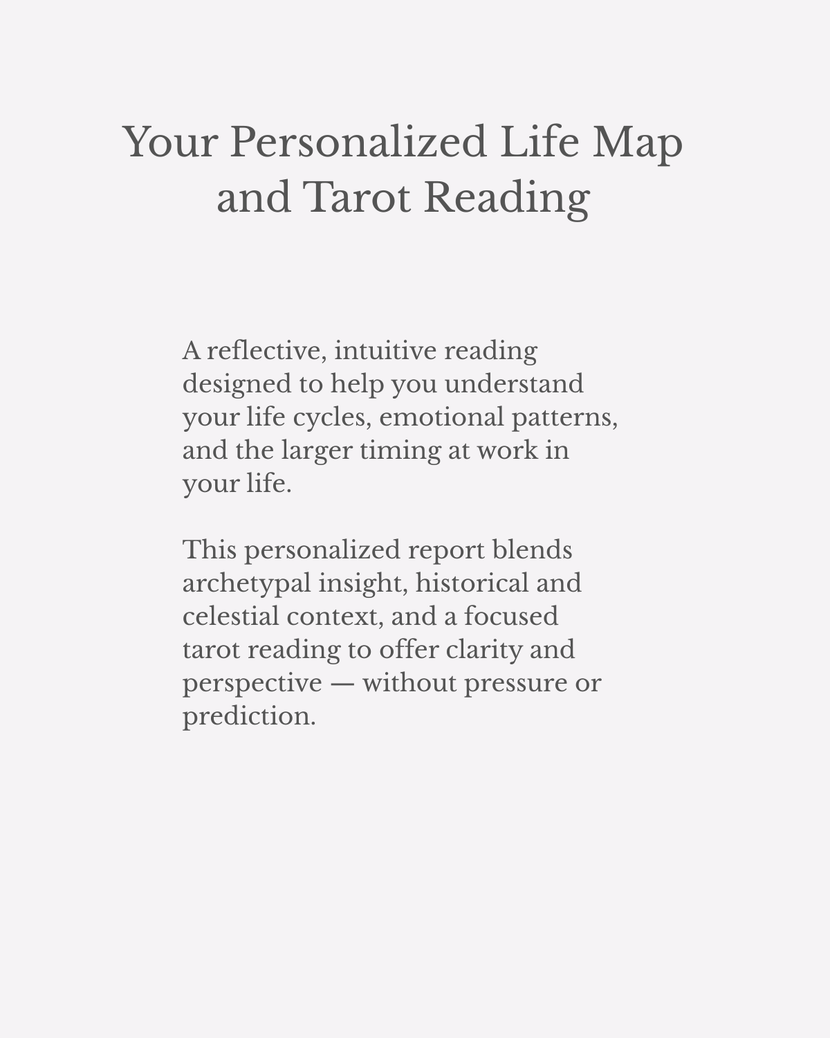 Life Map Plus Tarot  Reading - 4 Cards, Past, Present, Future, & The Lesson Carrying You Forward