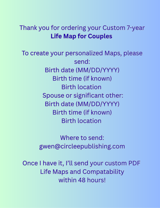 C COUPLES 7-Year Phase Life Map and Compatibility Weave, Personalized 7-Year Phase Life Map, Custom Life Cycle Reading, Digital PDF